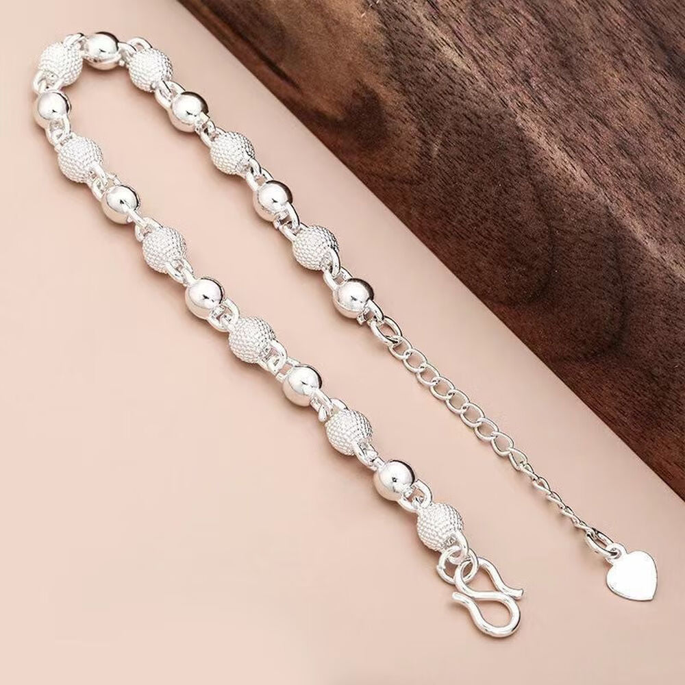 Adjustable Bead Bracelet - Silver