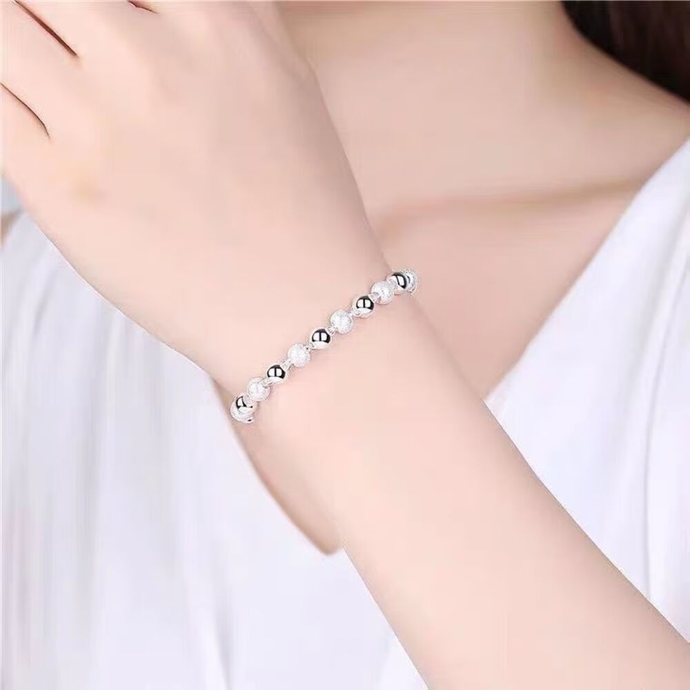 Adjustable Bead Bracelet - Silver