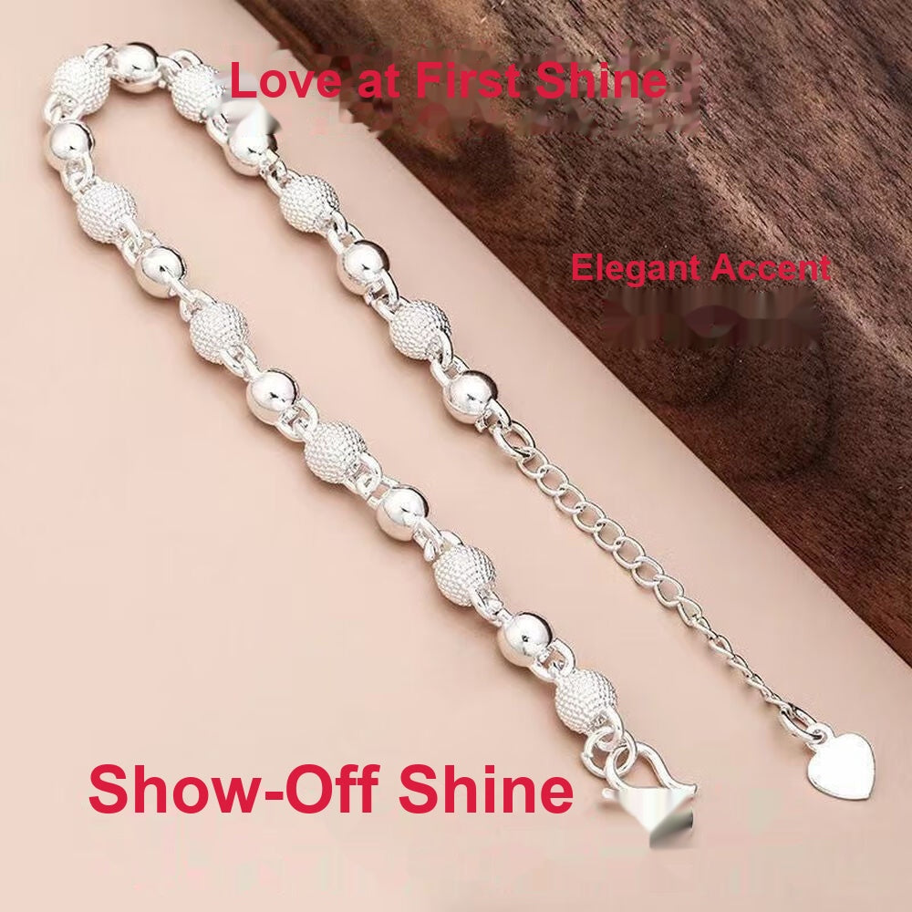 Adjustable Bead Bracelet - Silver