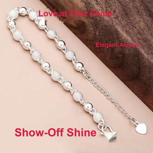 Adjustable Bead Bracelet - Silver