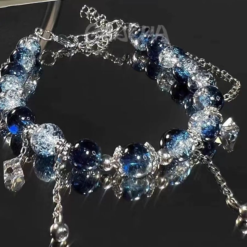 Blue Floral Bracelet – image 5