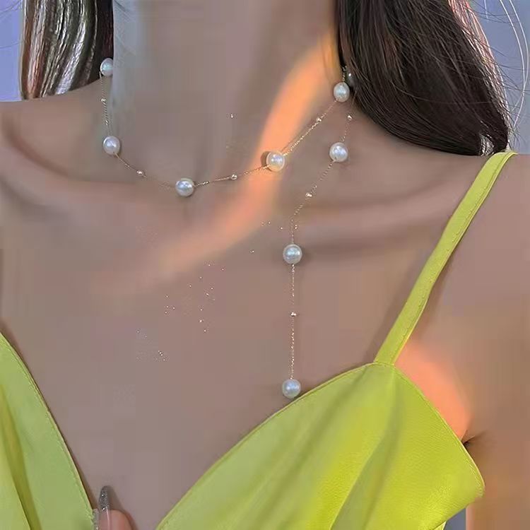 Star Pearl-Style Necklace — product view 9