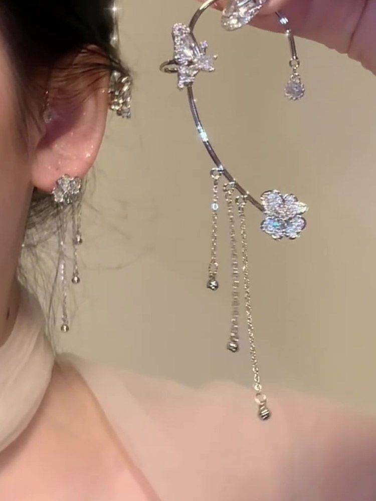 Butterfly Tassel Clip-On Earrings – image 11