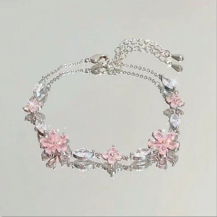 Pink Cherry Blossom Bracelet Set — product view 6