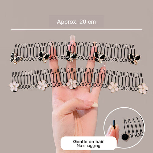 Butterfly Floral Hair Comb – White Styling Accessory