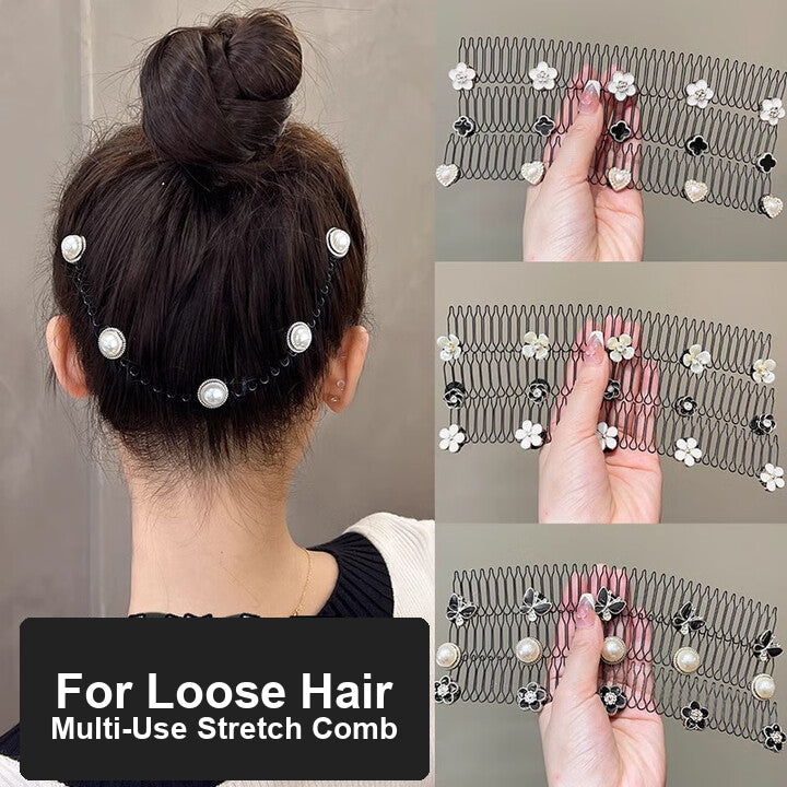 Butterfly Floral Hair Comb – White Styling Accessory