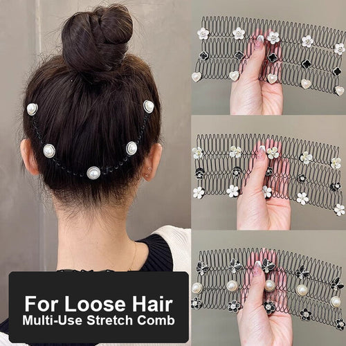Butterfly Floral Hair Comb – White Styling Accessory
