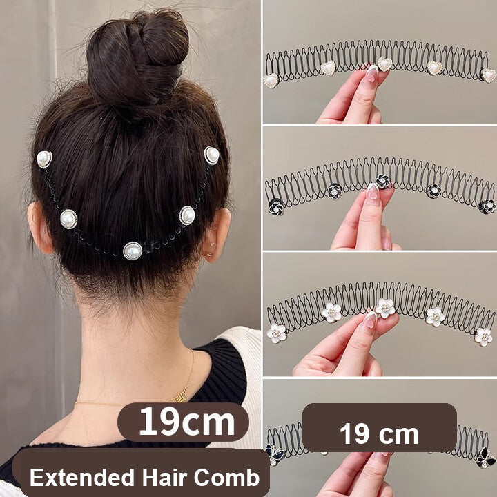 Butterfly Floral Hair Comb – White Styling Accessory