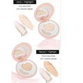 Two heart-pan compact combinations labelled Ivory plus Highlight and Natural plus Highlight
