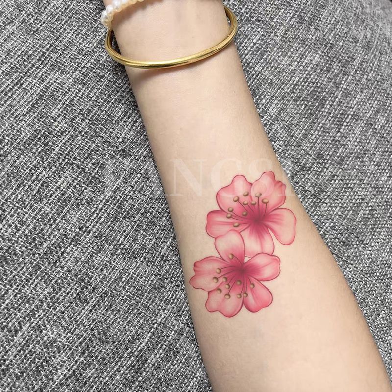 Peach Blossom Temporary Tattoo Set — product view 1