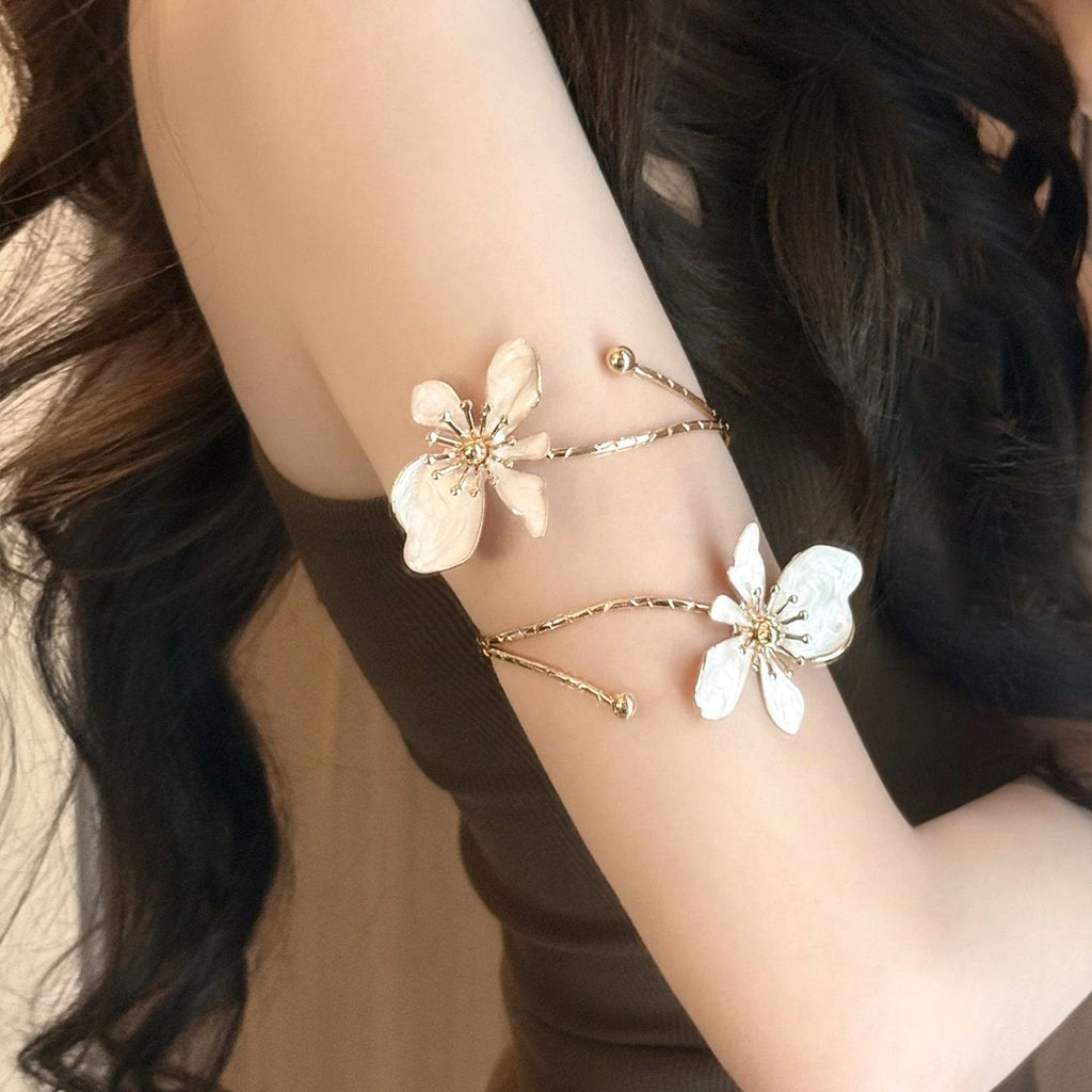 White Flower Arm Cuff — product view 5