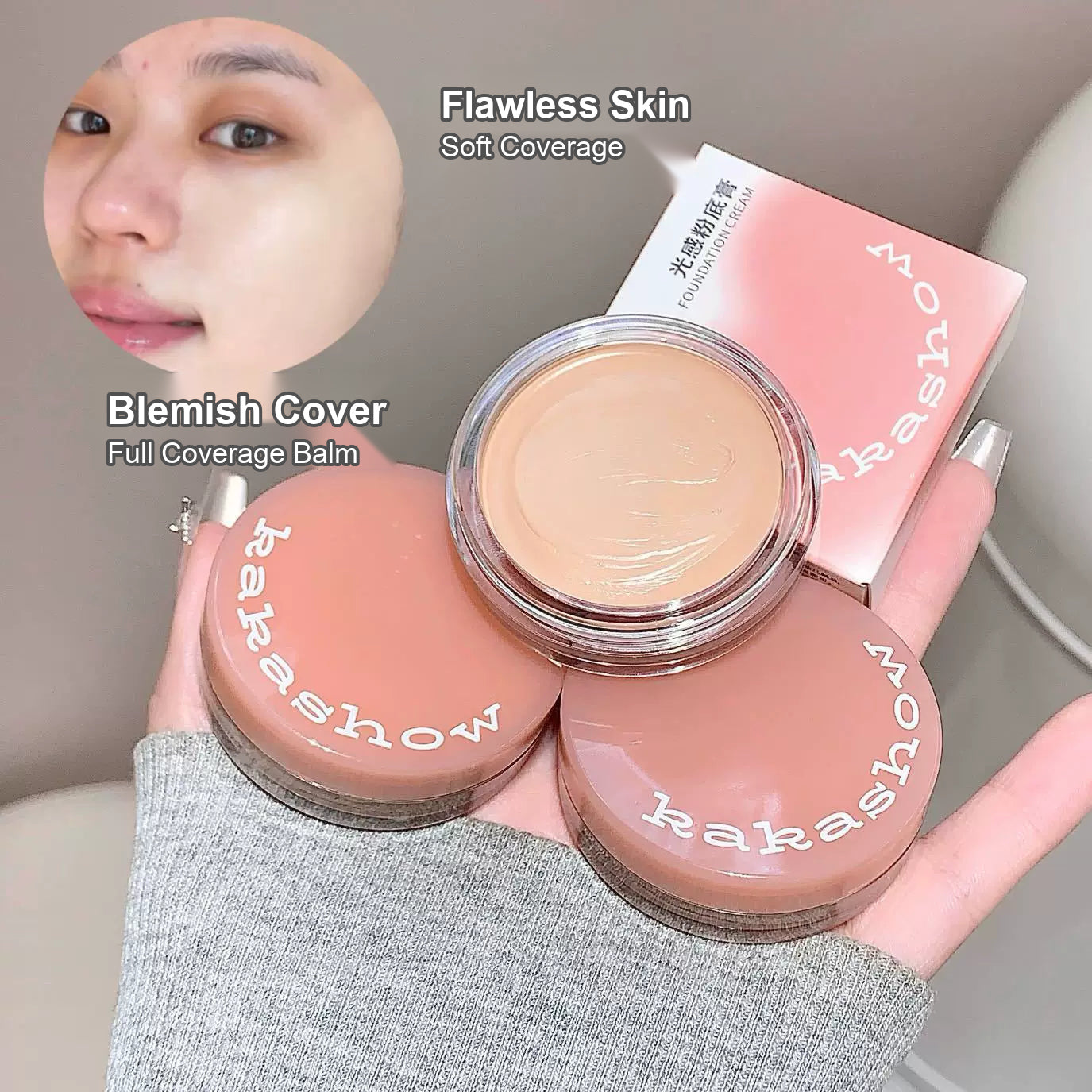 Cream Concealer Balm – Full Coverage for Dark Circles & Blemishes