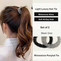Crystal Hair Tie – Grey