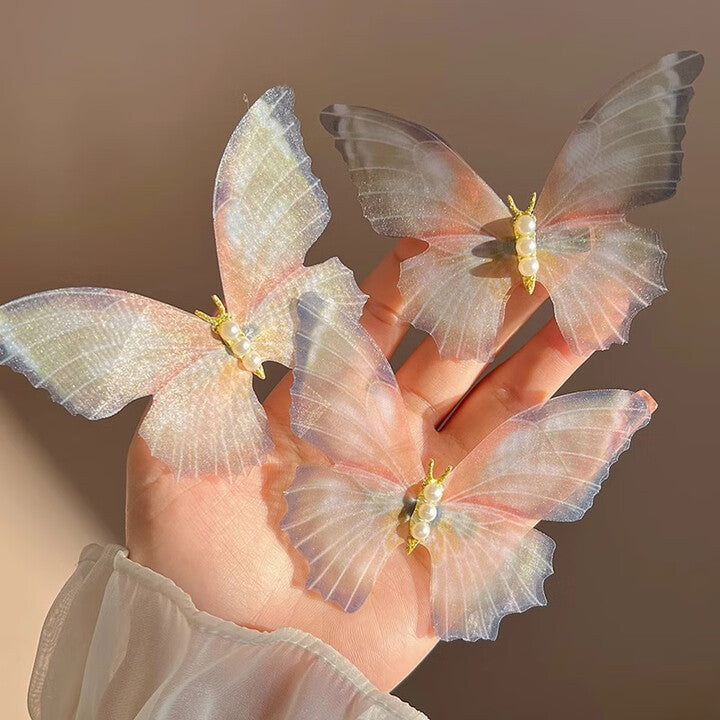 Pearl Butterfly Hair Clip