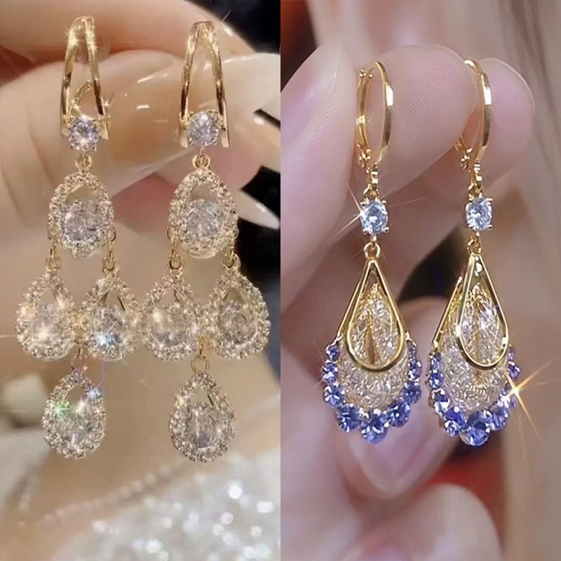 Teardrop Long Earrings