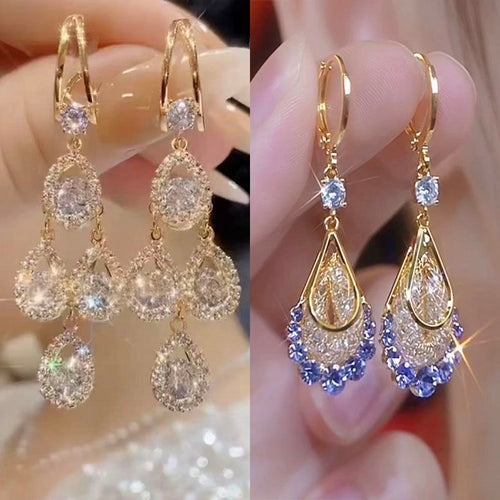 Teardrop Long Earrings