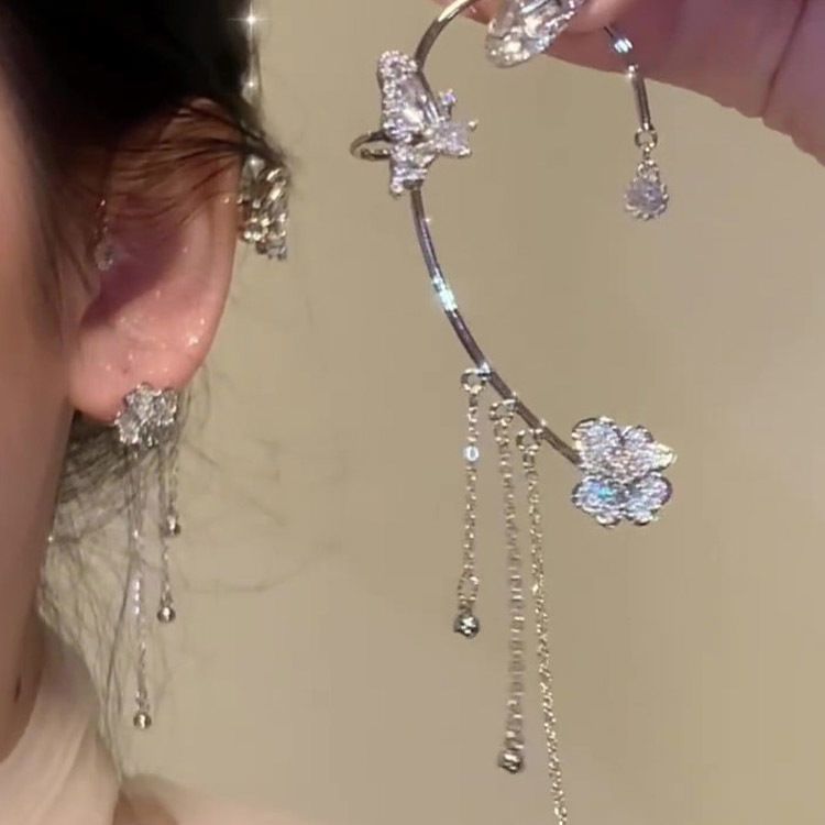 Butterfly Tassel Clip-On Earrings – image 7