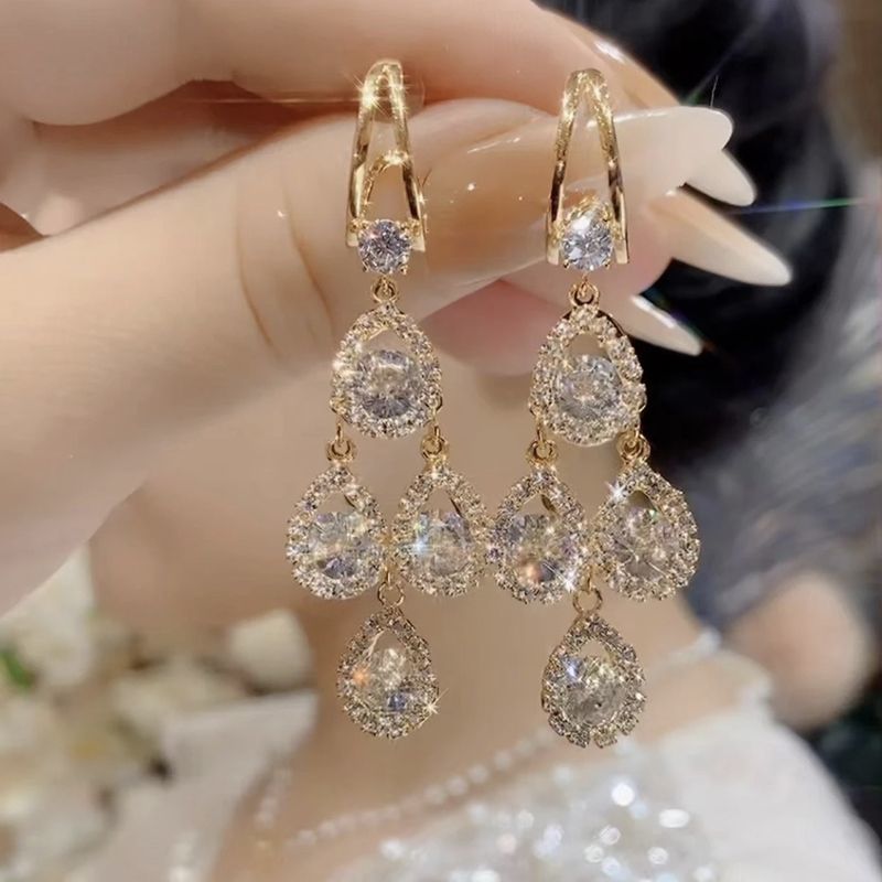 Teardrop Long Earrings — product view 2