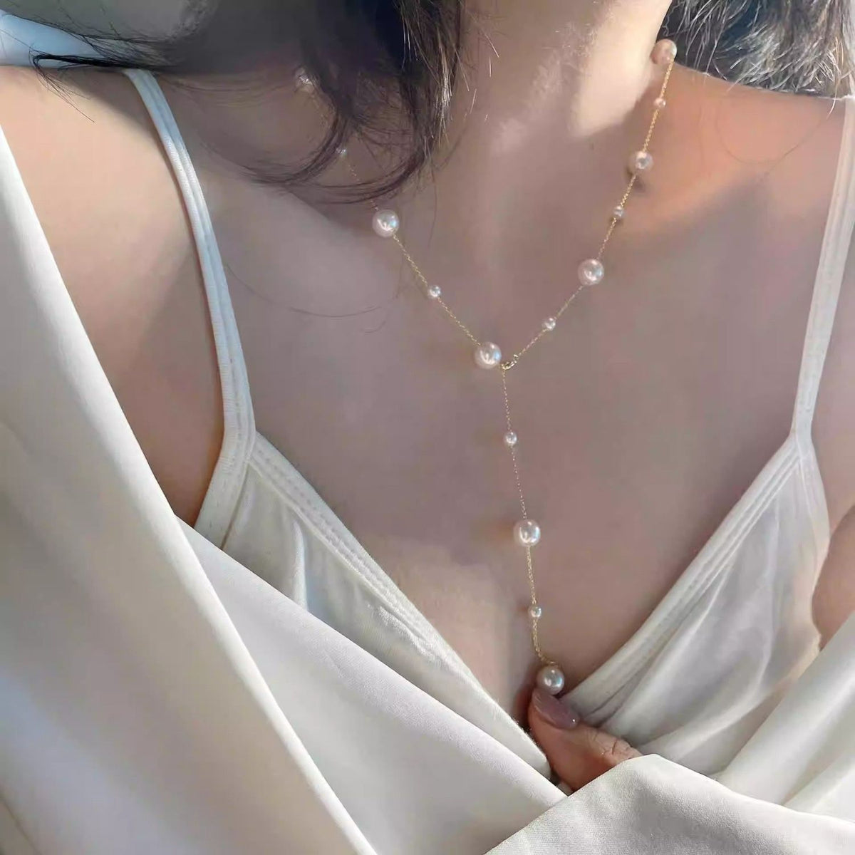 Star Pearl-Style Necklace — product view 2