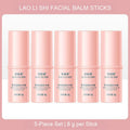 LAO LI SHI pink facial balm sticks in a set of five, 8 g per stick