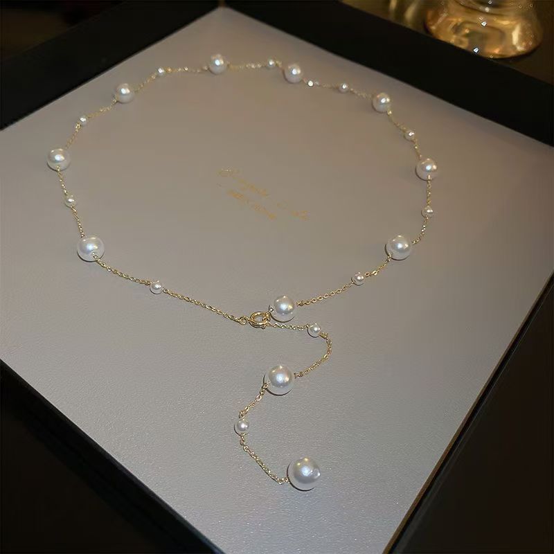 Star Pearl-Style Necklace — product view 6