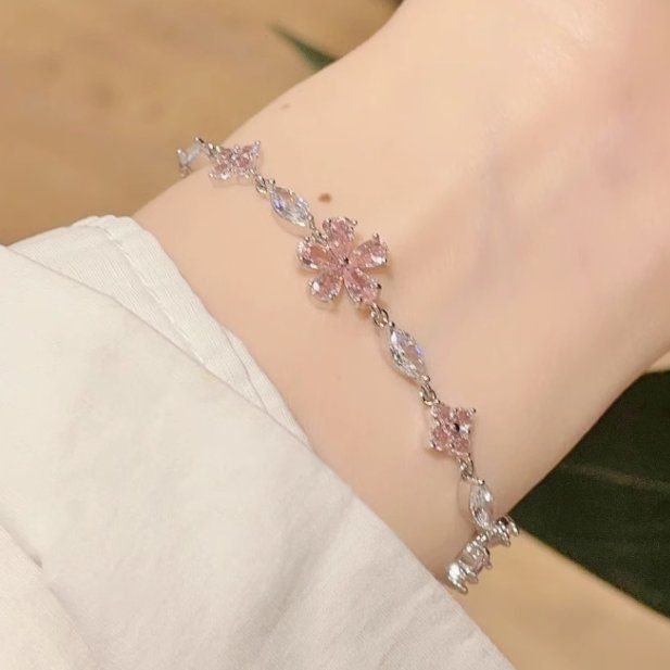 Pink Cherry Blossom Bracelet Set — product view 5