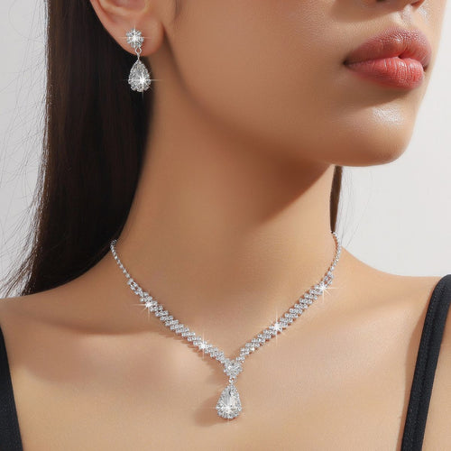 Crystal-Style Set Earrings