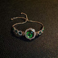 Green Floral Bracelet Watch