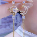 Star Moon Long Earrings