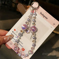 Multicolour Cat Charm Wrist Strap Set