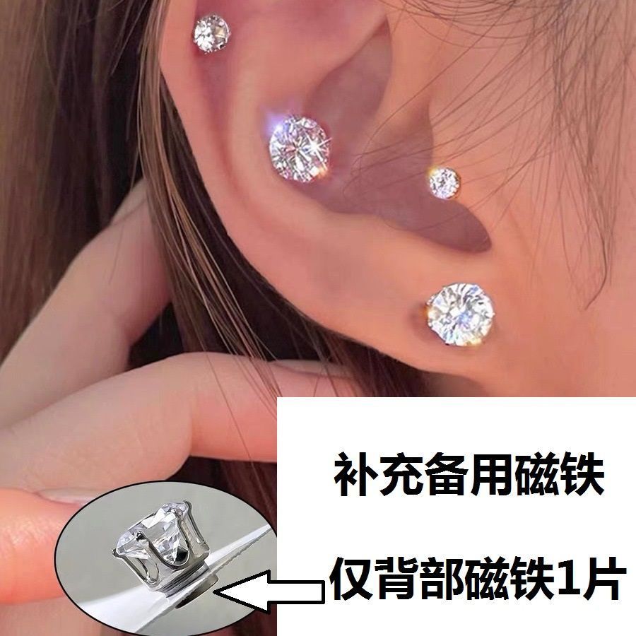 Crystal-Style Magnetic Clip-On Shimmer Earrings – image 2