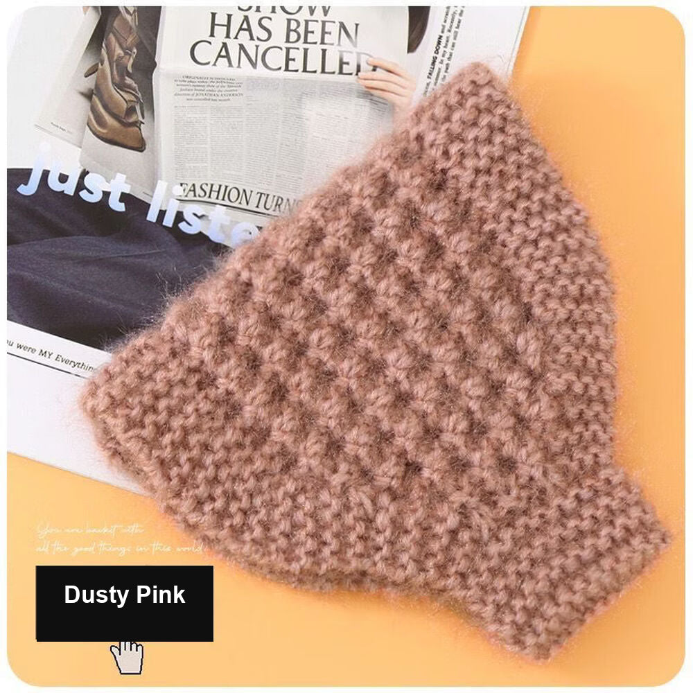 Knit Ear Warmer Headband - Flax - image 4