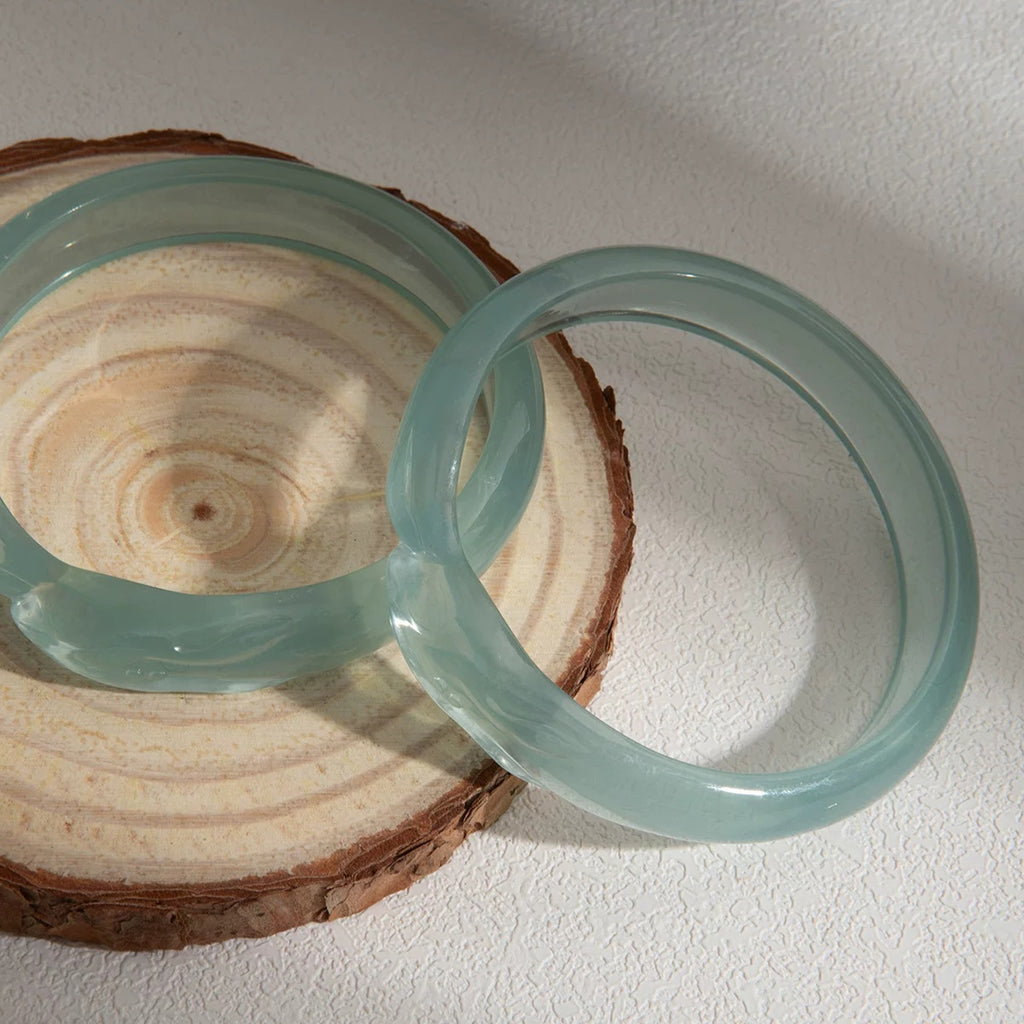 Sky Blue Translucent Bangle - S453