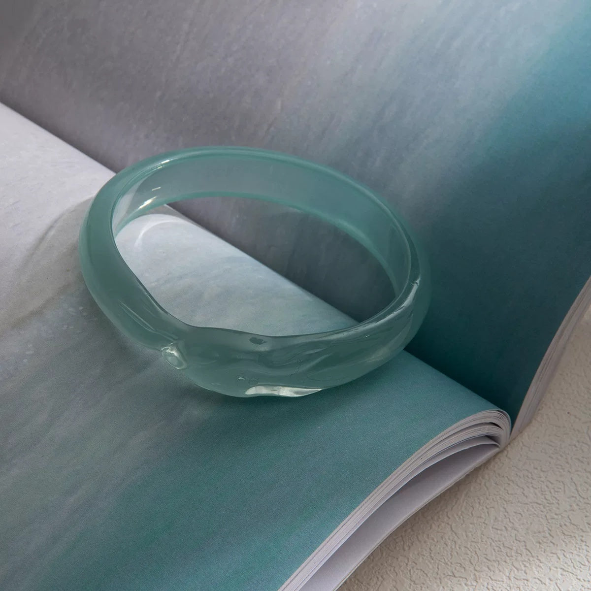 Sky Blue Translucent Bangle - S453