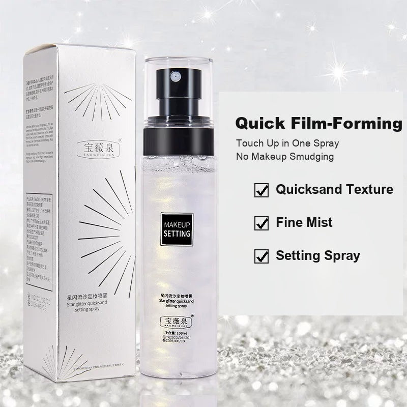 Soft Matte Setting Spray product image with English marketing copy